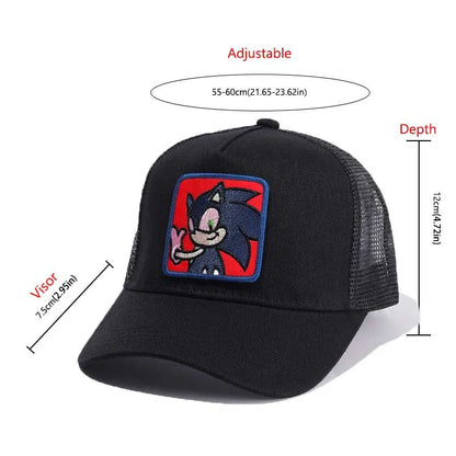 Hot Sale Unisex Cartoon Cap High Quality Sonic The Hedgehog Shadow Sonic Breathable Sun Hat Kids Gifts Cap Fashion Mouse Hat
