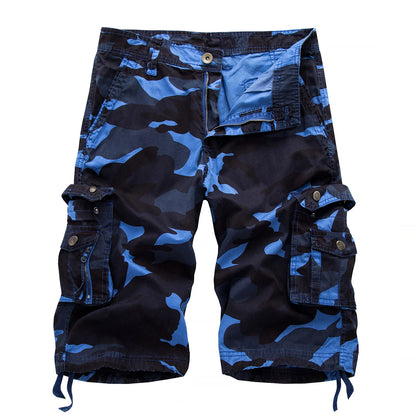 Camouflage loose work pants for men, 2025 summer military camouflage shorts for men, fashionable camouflage multi pocket work sh