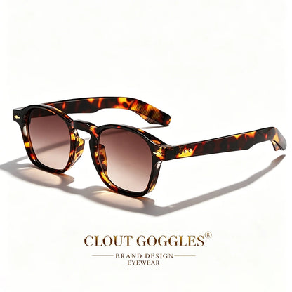 CLOUT GOGGLES Fashion Personality Rivet Sunglasses Women Men Square Frame Outdoor Travel Ultraviolet Protection Sun Glasses