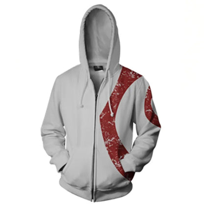 DY20Anime God of War Hoodie Cosplay Kratos Jacket Polyester Casual Coat Costumes Sportswear custom custom size25