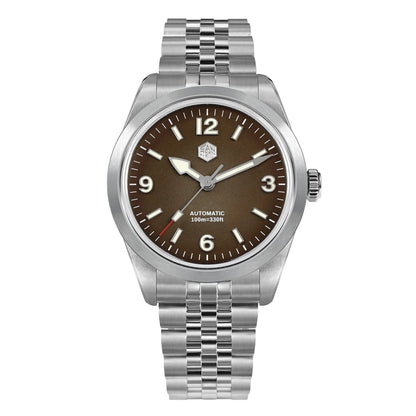 San Martin 38mm Men Sport Watch Fashion Luxury Explore Climbing Automatic Mechanical Sapphire Waterproof 5 Links Bracelet BGW-9