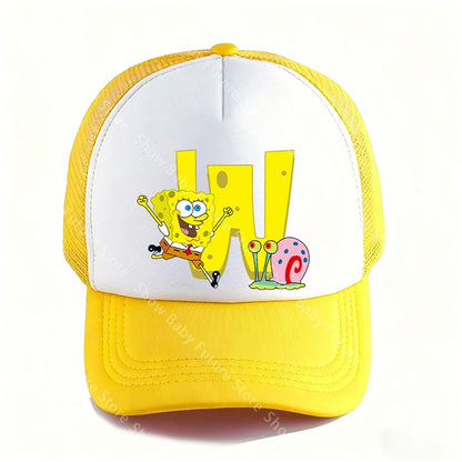 Spongebobs 4.72inch Baseball Caps for Adult Boys Kawaii Sports Breathable Mesh Hat Cute Cartoon Anime Sunbonnet Birthday Gifts