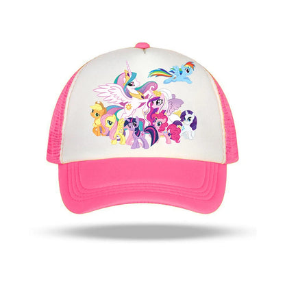 My Little Pony Baseball Caps Girls Summer Breathable Casual Hat Anime Print Sun Cap Kids Adult Adjustable Pointed Hats Gifts