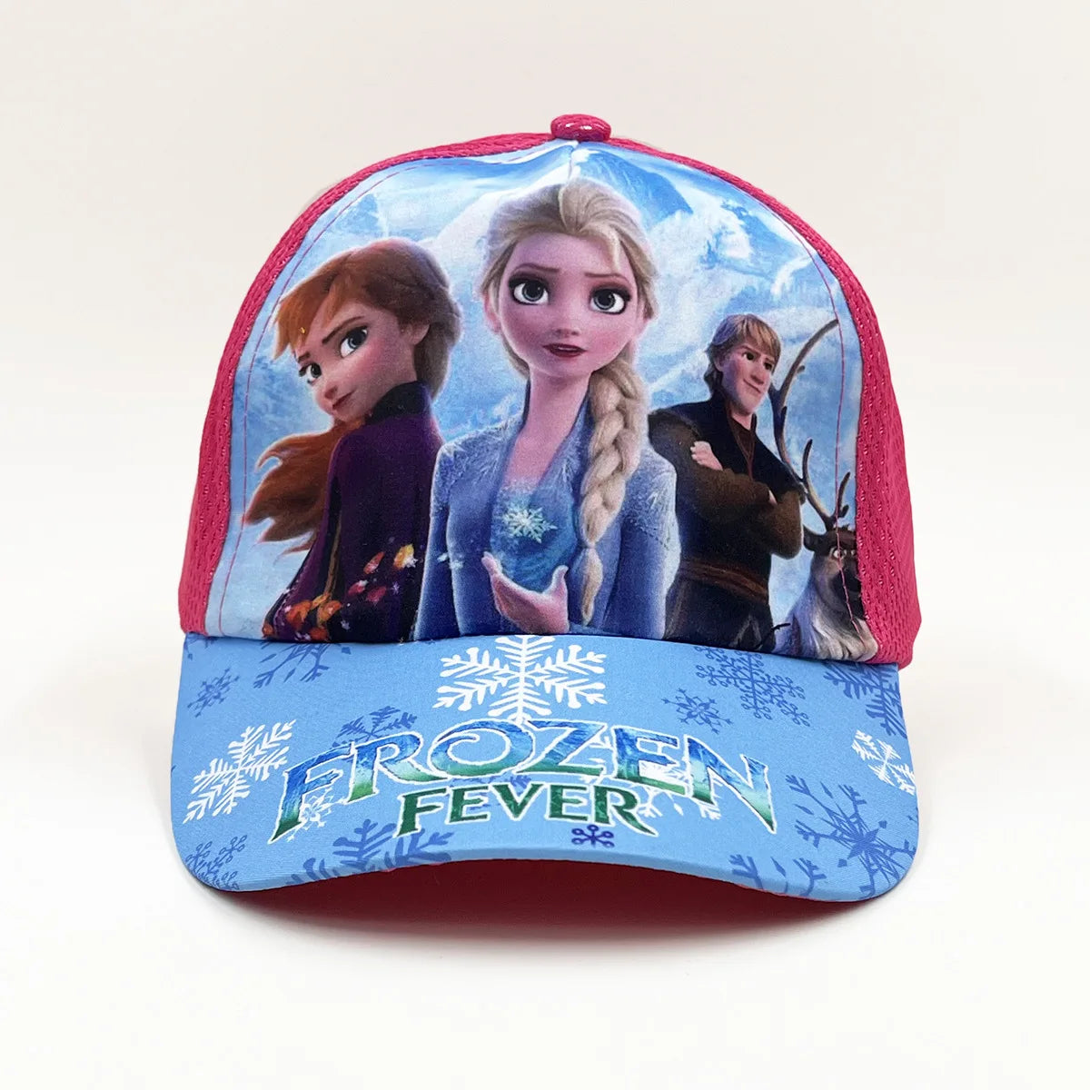 Disney Princess Elsa Anna Sofia Frozen Anime Figure Baseball Cap Terylene Peaked Cap Hat Cartoon Girl Kid's Headwear Gifts
