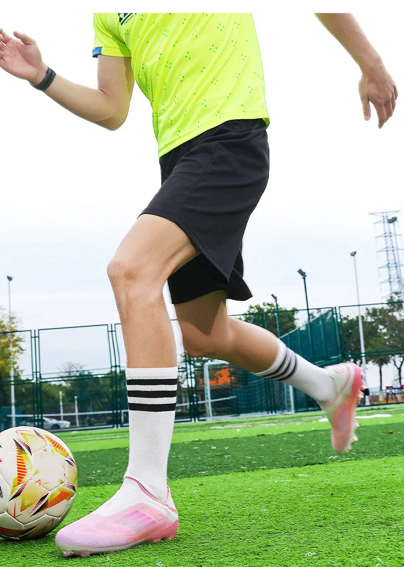 New Men's Football Boots Turf Comfortable Soccer Shoes Sport Fg Grass Cleats Futsal Non Slip Outdoor Adult Ultralight Non-Slip