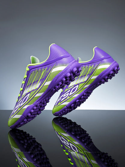TF Soccer Cleats Children Kids Boys Girls PU Fabric Upper Rubber Sole Non-slip Wear-resistant Training Shoes