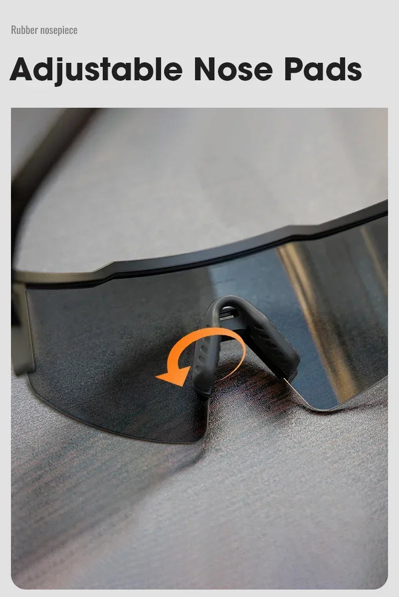 KAPVOE Photochromic Cycling Sunglasses for Men Glasses Fashion Mountain Bicycle Road Speed Cool Goggles Sports MTB Bike Eyewear