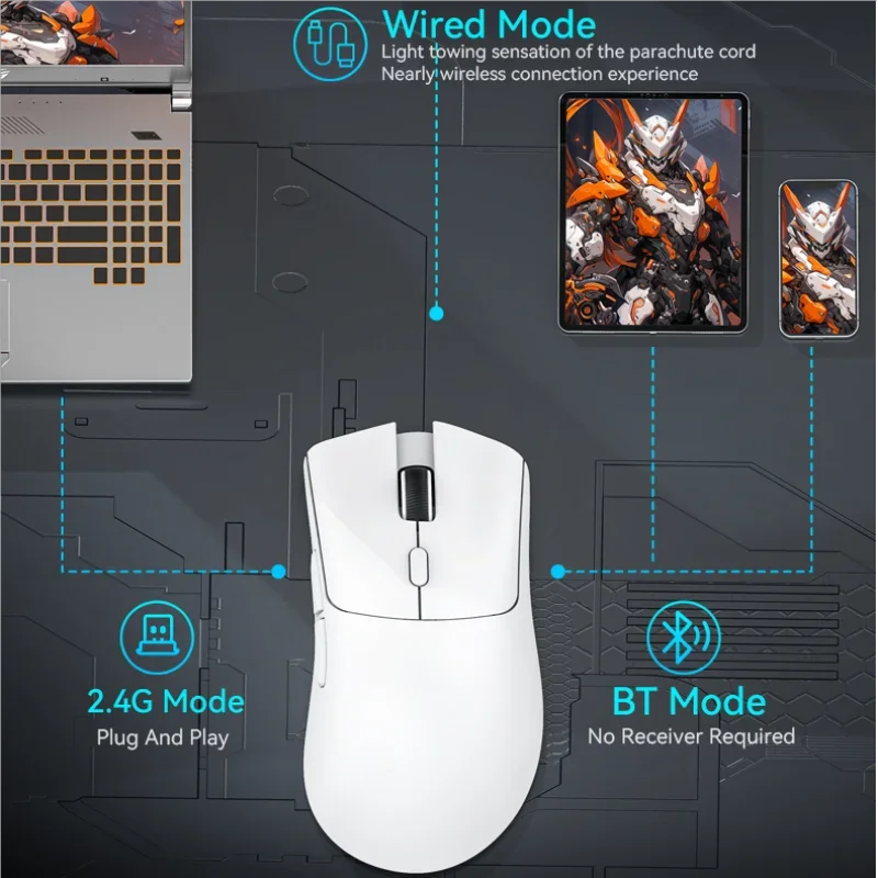 Attack Shark R1/X11 Tri-Mode Ασύρματο Gaming Ποντίκι 18K DPI PAW3311 Bluetooth/2.4GHz/Ενσύρματο Ελαφρύ Προγραμματιζόμενο για PC/Laptop