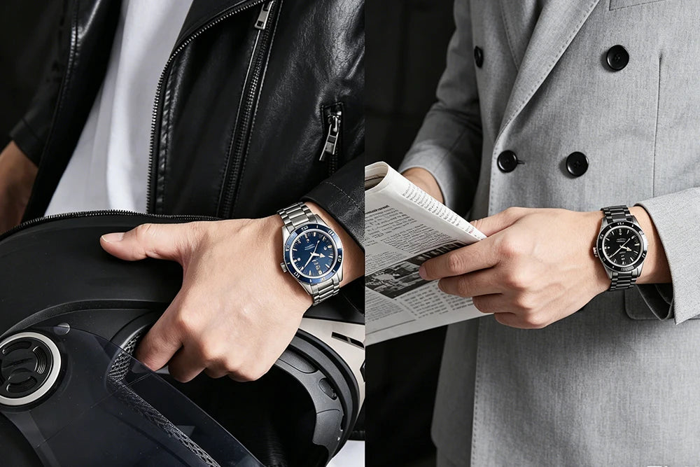 PAGANI DESIGN 41 MM Luxury Men Mechanical Wristwatch 200m Waterproof Sapphire Clock Automatic Stainless Steel Business Watch