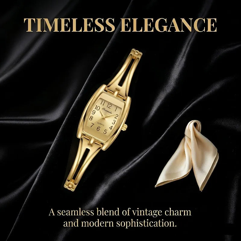 New Women's Bracelet Watch Top Brand Fashion Golden Quartz Ladies Watch Luxury Elegant Female Clock Gift for Woman Reloj Mujer