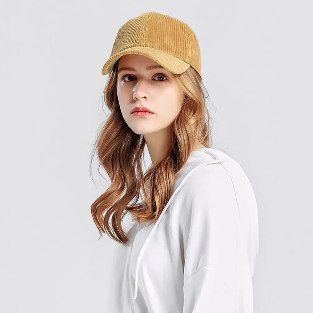 Unisex Corduroy Corduroy Baseball Cap Adjustable Sun Hat Hip Hop Cap Men