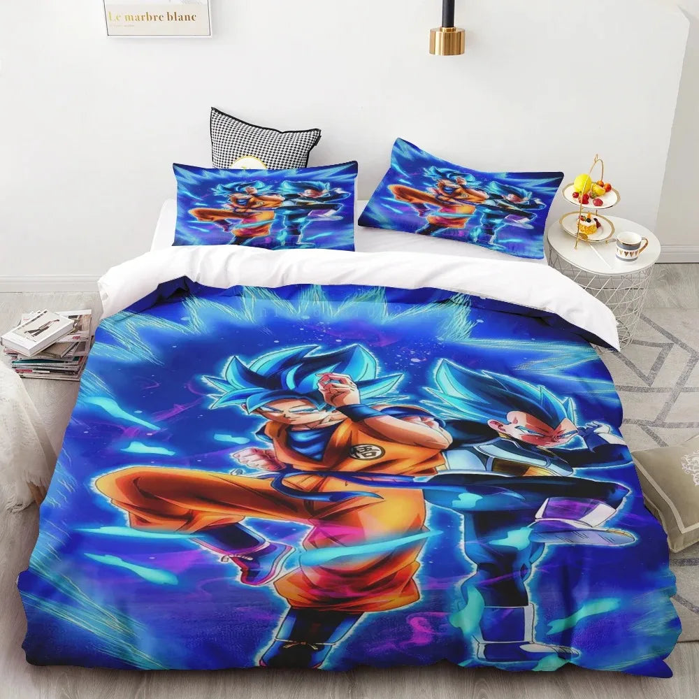 Povlečení s povlakem na přikrývku Goku Dragon Ball pro teenagery a děti, chlapce – nejlepší dárek, dekorace do ložnice Queen King