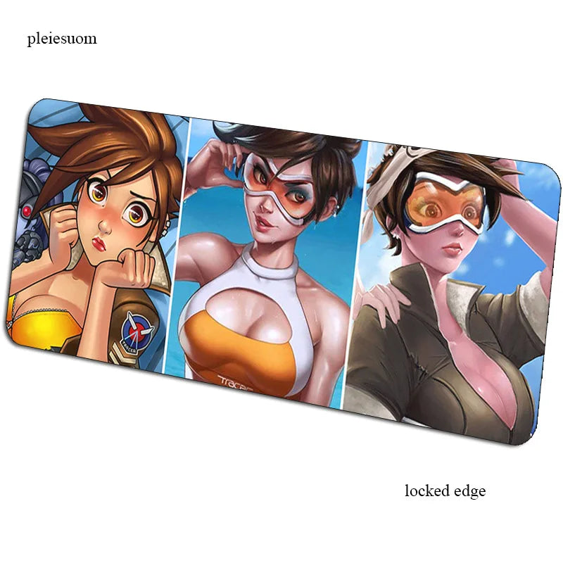 Mousepad gaming Overwatch με εκτύπωση HD 900x400x3mm, επιφάνεια για ποντίκι gamer για γραφείο υπολογιστή, οικονομικό mousemat για notebook και PC