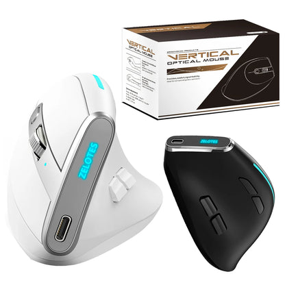 F-36 ergonomska navpična miška 2.4G+BT1+BT2, brezžična za desno in levo roko, računalniška gaming miška, optična USB miška za računalnik in prenosnik