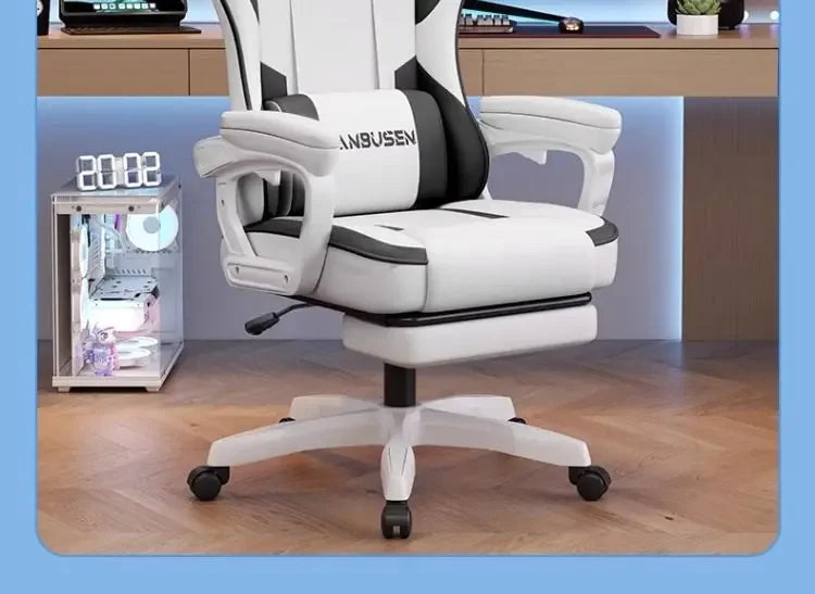 Chaise de jeu pour esports, chaise d'ordinateur pour la maison, confortable, ergonomique, inclinable, avec dossier réglable en hauteur, idéale pour les dortoirs.