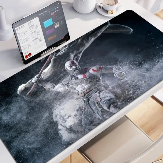 Xxl Mouse Pad God of War Gaming Accessories Keyboard Computer Carpet Game Desk Mat 90x40cm Large Pc Gamer Cabinet Table Mousepad