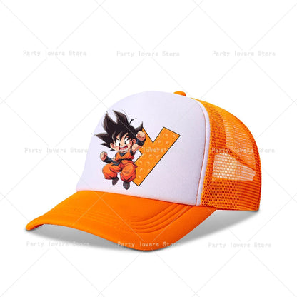 Dragon Ball-baseballkeps, anime, barn, vuxna, baskepp, tecknad film, sommar, andningsbara kepsar, barn, pojkar, utomhus, vardagliga solskyddskepsar