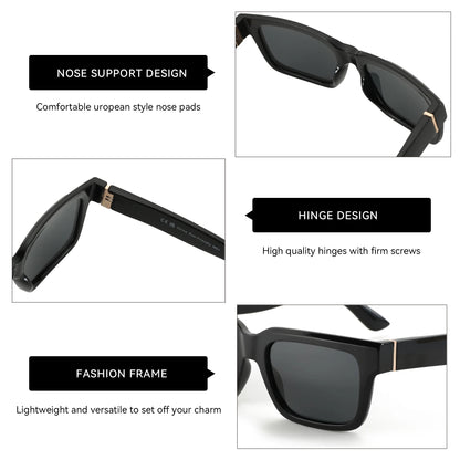 ZENOTTIC 2026 New Fashion Square Polarized Sunglasses Women Men UV400 Protection Shade Rectangle Sun Glasses