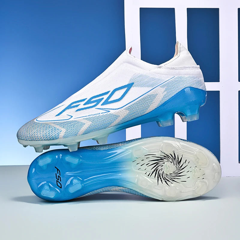 Chaussures de football respirantes AG pour hommes et femmes, chaussures de football professionnelles antidérapantes, chaussures de sport d'extérieur, crampons d'entraînement