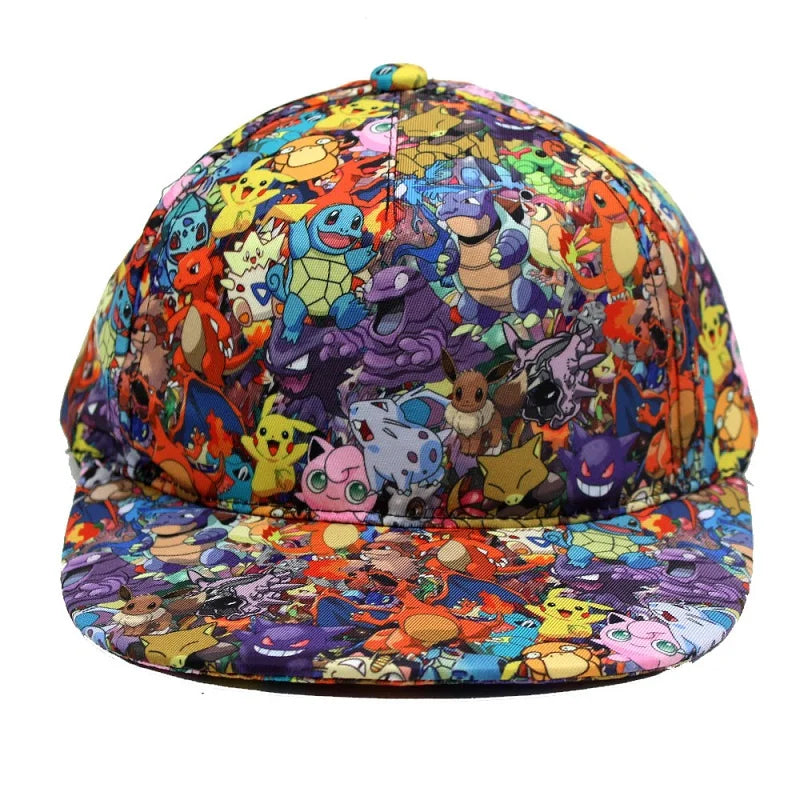 Pokemon Baseball Cap Pikachu Hat Pokemon Cosplay Hip Hop Cap for Girl Boy Children kids Anime Figures Toy Gift Cartoon Hat