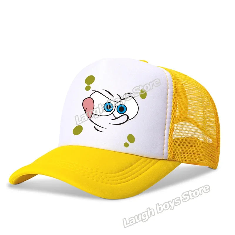 SpongeBobs SquarePants Casual Polyester Sun Hat Truck Driver Baseball Cap Universal Kid Peripheral Adult Anime Adjustable Sunhat