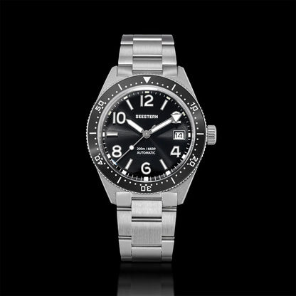 SEESTERN Diver Men's Watch Automatic Mechanical Wristwatches NH35 Movement Ceramic Bezel 20Bar Waterproof Sapphire Luminous S434-2
