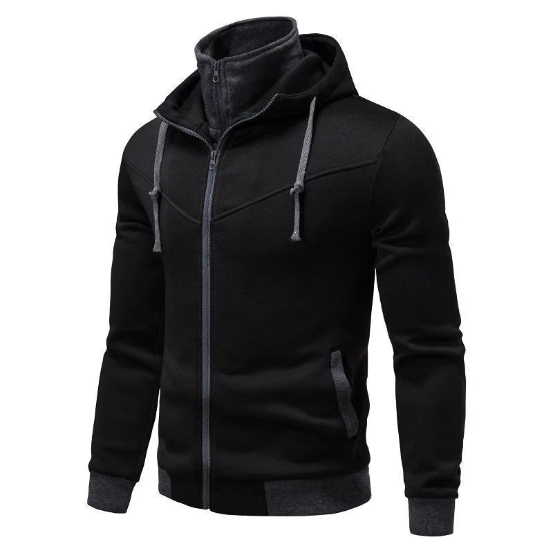 Autumn men's sportswear long sleeved jacket hooded sweatshirt zipper opening jacket men's hooded sweatshirt slim fit men's cloth