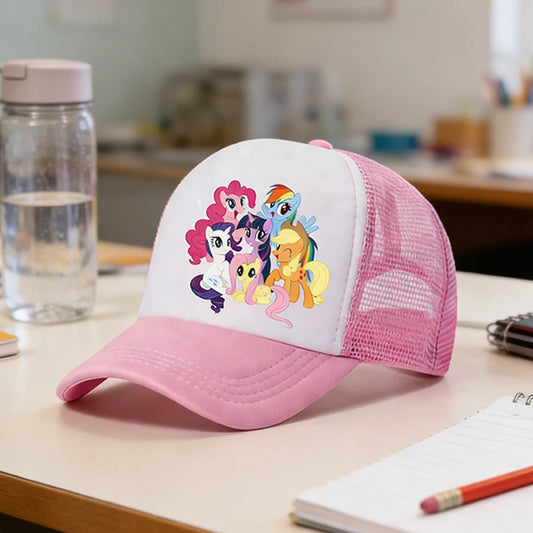 My Little Pony Baseball Caps Girls Summer Breathable Casual Hat Anime Print Sun Cap Kids Adult Adjustable Pointed Hats Gifts