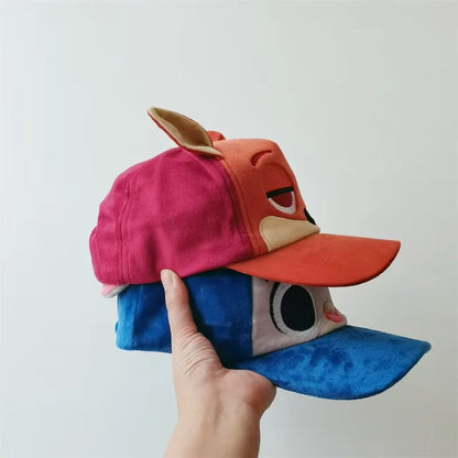 New Hot Cartoon Maniac Zootopia 2 Judith Nick Cute Cartoon Baseball Hat Duck Tongue Hat Leisure Travel Sunshade Photo Hat Gift
