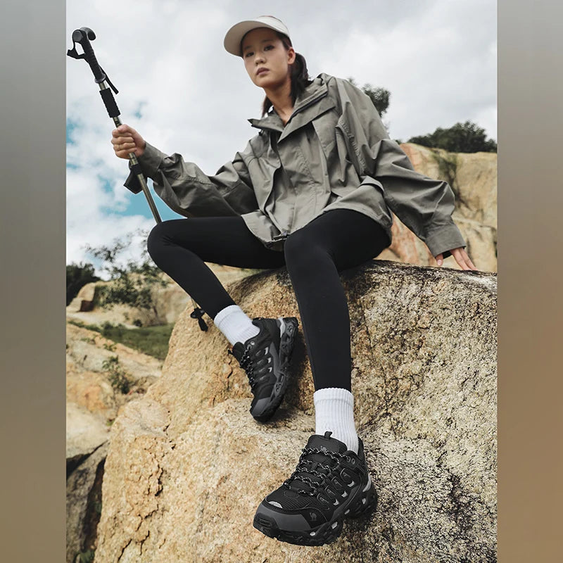 Zapatillas de senderismo para hombre y mujer, antideslizantes, para trekking, al aire libre, deportivas, de camping, entrenamiento, footing, transpirables, de escalada y de montaña.