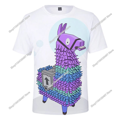 Zomer T-shirt voor kinderen, Battle Royale Fortnite Heldenoverwinning 3D, voor jongens en meisjes, babykleding