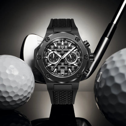 Relógios de quartzo para homem PAGANI DESIGN – Cronógrafo desportivo de luxo, estanque, com ponteiros luminescentes e vidro de safira com tratamento antirreflexo