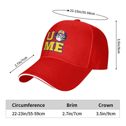 Yellow Wrestling Cena John White Custom Baseball Caps For Mens Unisex Male Beach Sunscreen Hat Snapback Cap