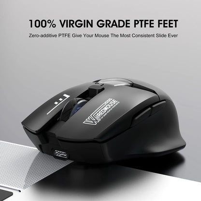Dvourežimová bezdrátová Bluetooth myš se smart displejem, tichým nabíjením, pro kancelář, gaming, tablet, přenosná univerzální myš