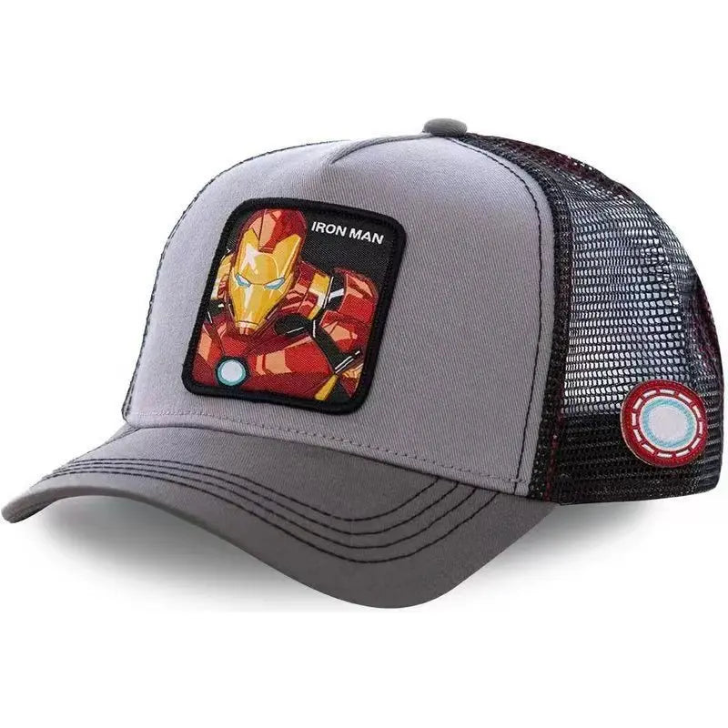 Popular Marvel Spider-Man, Iron Man, Hulk baseball cap, sports mesh cap, summer hip-hop casual hat