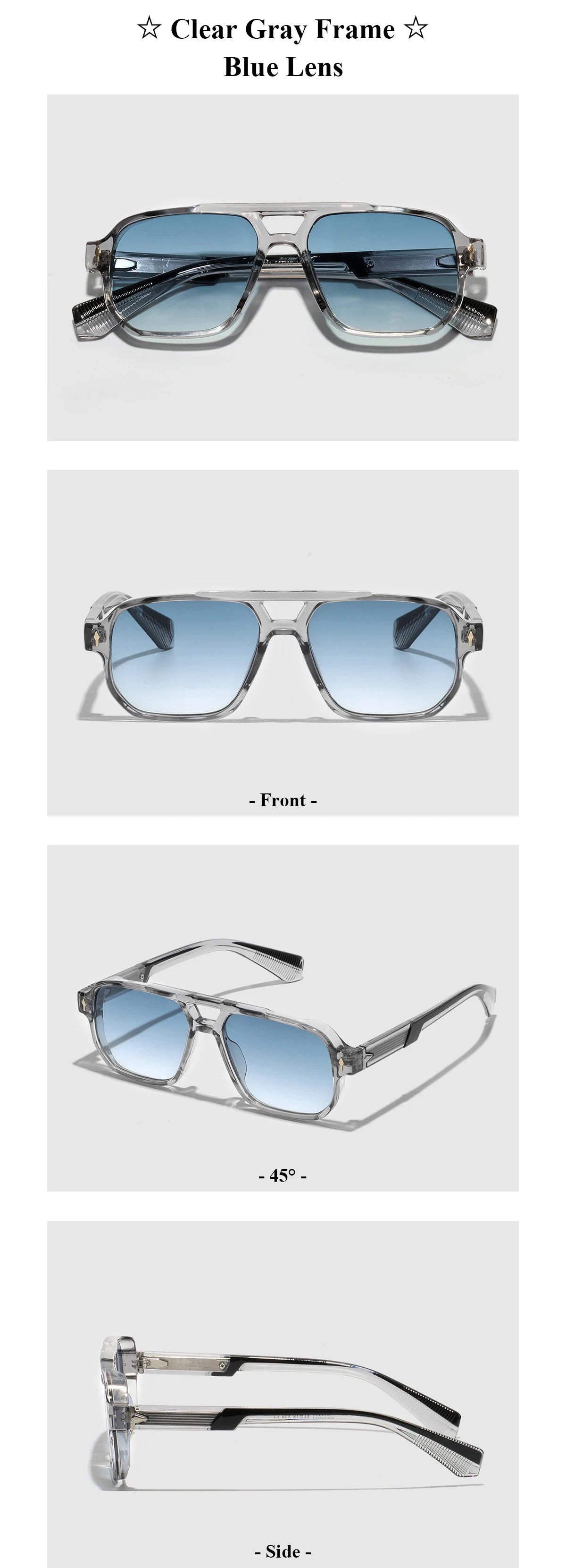 Retro 2026 Transparent Frame Sunglasses for Men and Women luxury brand designer UV400 Protection, Stylish for Driving & Outdoors