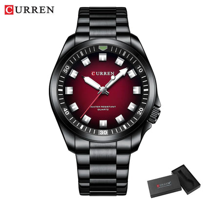 CURREN Fashion Men Watch Top Brand Luxury Waterproof Sport Mens Watches Stainless steel Automatic Date Military Wristwatch
