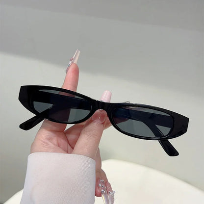 KAMMPT Narrow Oval Sunglasses Women 2025 New Fashion Outdoor Decor Shades Trendy Luxury Brand Design Vacation Casual Sun Glasses