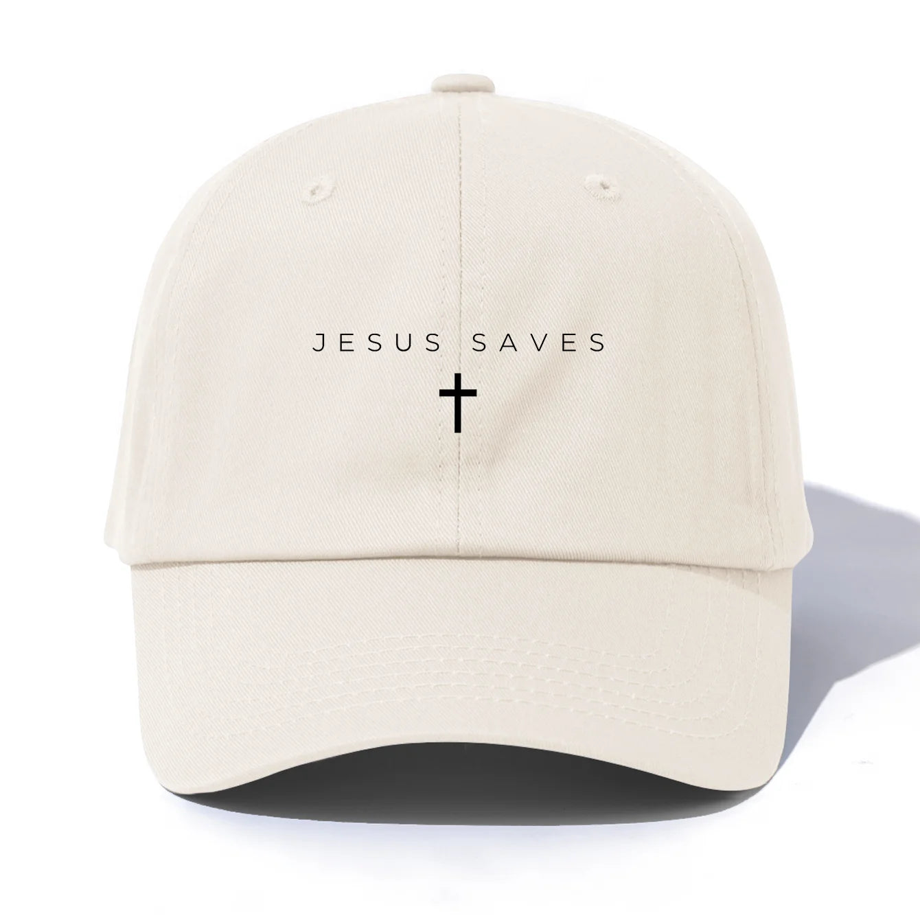 1pc JESUS SAVES Print  Baseball Cap for Adults,Minimalist Retro Style Casual Soft Adjustable Dad Hat,Perfect As Gift