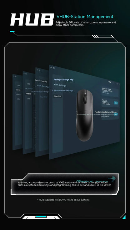 VXE Dragonfly R1 Pro Paw3395 Sensor Wireless Mouse Nordic 52840 2khz Smart Speed X Low Delay Office Gamer Pc Gaming Mouse