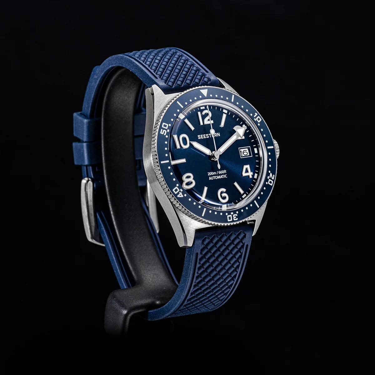 SEESTERN Diver Men's Watch Automatic Mechanical Wristwatches NH35 Movement Ceramic Bezel 20Bar Waterproof Sapphire Luminous S434-2