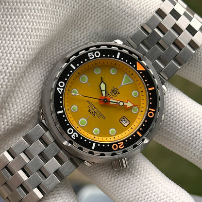 2025 Tuna Can Classic Watch For Men STEELDIVE SD1975C Super Luminous Ceramic Bezel 300M Waterproof NH35 Movement Dive Wristwatch