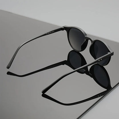 Fashionable and Simple Round Frame Neutral Sunglasses with UV Protection, Suitable for Daily Commuting Wear