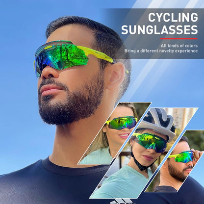Scvcn Men's Cycling Glasses Outdoor Sport Runing Sunglasses Women MTB Bike Bicycle Goggles Road Riding Fishing Hiking Eyewear