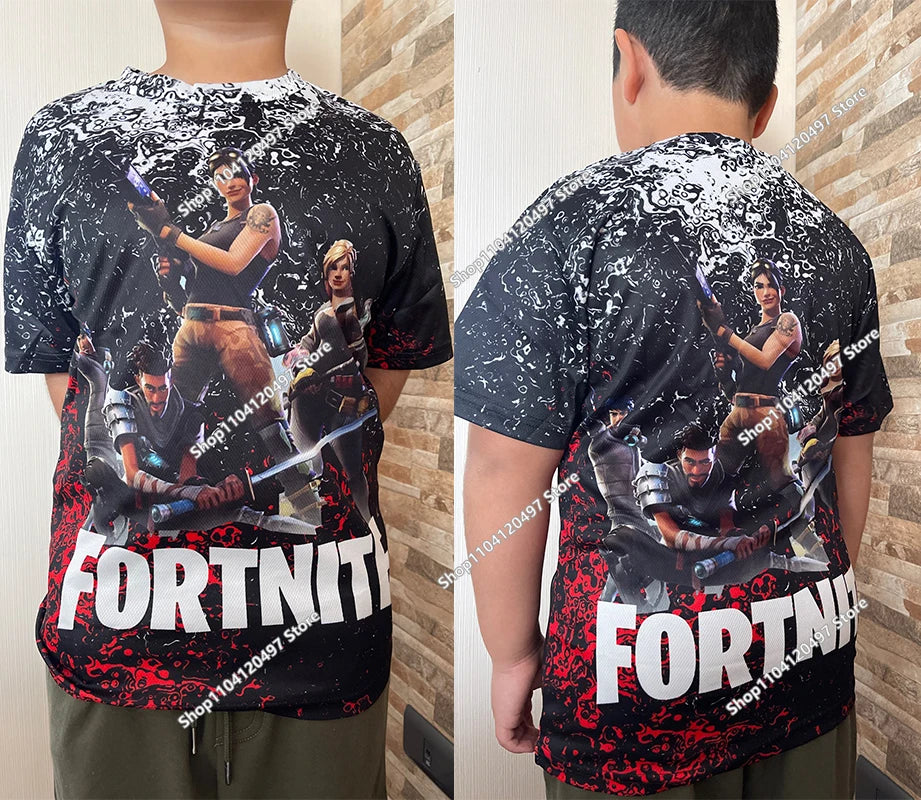 T-shirts Fortnite Anime para Menina, T-shirt Branca para Rapaz, T-shirts Cartoon para Bebé, Camisolas de Verão com Estampado Fofo, Tops de Disfarce