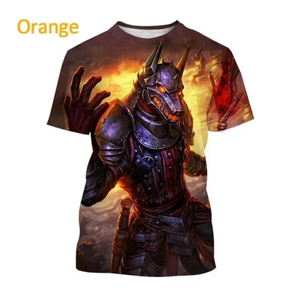 Grim Reaper Anubis T-shirts 3D-tryckt forntida egyptisk gud T-shirt Egyptens öga Farao Mode Harajuku kortärmad T-shirt