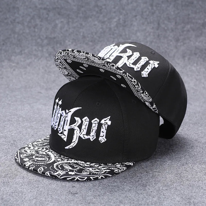 Men's Letter Embroidery All-match Flat Brim Baseball Cap Ladies Summer Hip Hop Hats Outdoor Shade Adjustable Casual Peaked Caps