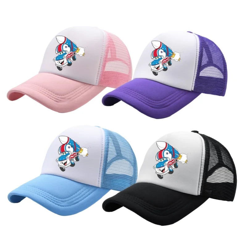 Anime Cars Lightning McQueen Cartoon Figure Print Fashion Baseball Cap Girls Boys Summer Casual Adjustable Sun Hat Birthday Gift