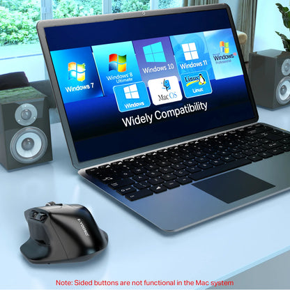 E-YOOSO 2.4G bezdrátová myš PAW3212 4800 DPI ergonomická myš herní myš kancelářská myš pro notebook PC, laptop a MacBook