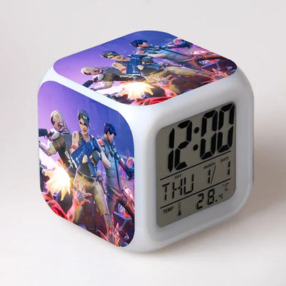 Fortnite Alarm Clock Cute Fashion Cartoon Personalized Creative Kawaii Minimalist LED Alarm Clock Gift for Friends' Birthday
